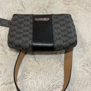 Michael Kors Gray and Black MK Logo 
Fanny Pack